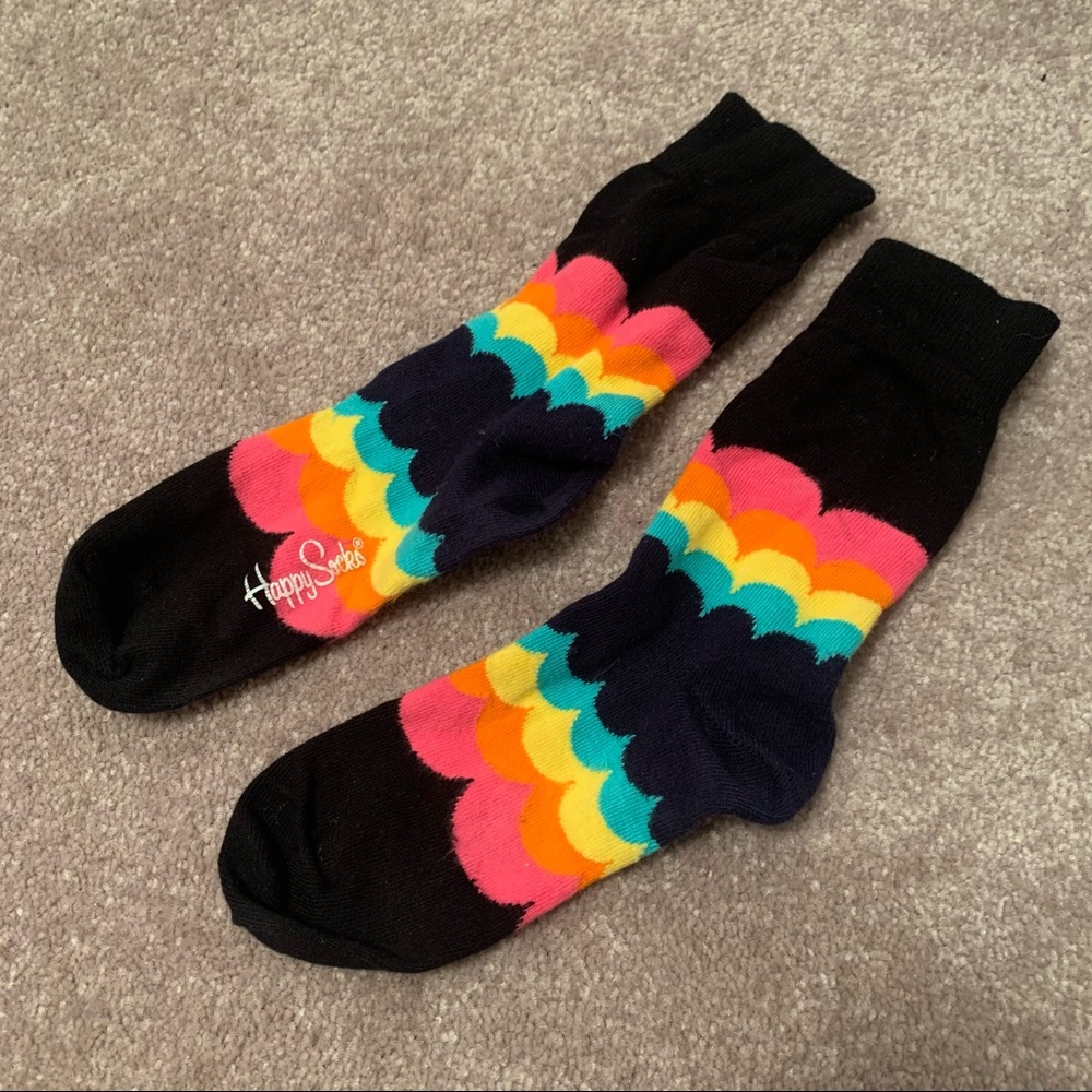 HAPPY SOCKS MENS DRESS SOCKS. ONE SIZE
